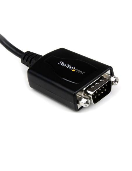 StarTech.com Cable Profesional de 0,3m USB a Puerto Serie Serial RS232 DB9 con Retención del Puerto COM