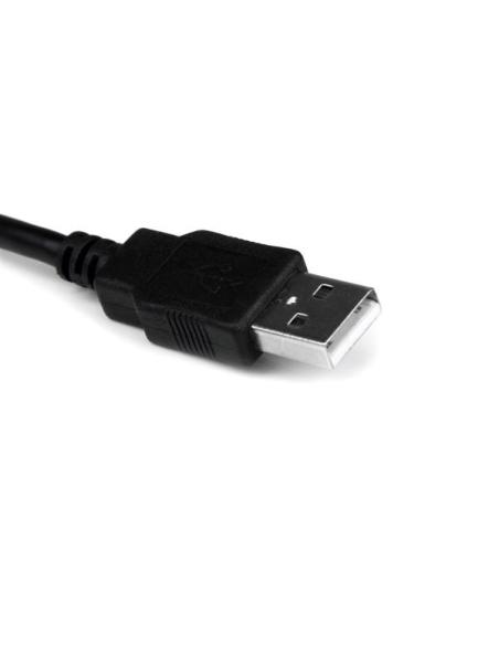 StarTech.com Cable Profesional de 0,3m USB a Puerto Serie Serial RS232 DB9 con Retención del Puerto COM
