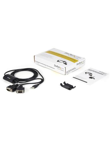 StarTech.com Cable 1,8m USB a 2 Puertos Serie Serial RS232 DB9 Retención del Puerto de Asignación COM