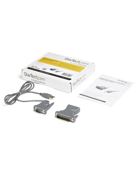 StarTech.com Cable Adaptador de 0,9m USB a Serie Serial DB9 DB25 RS232