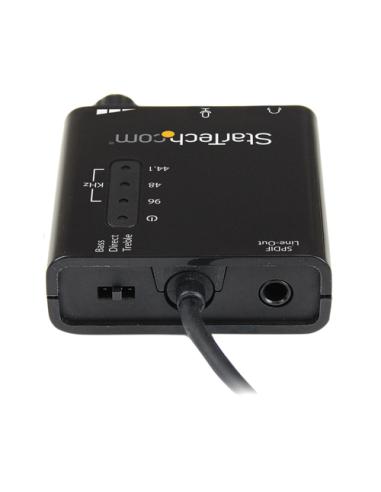 StarTech.com Tarjeta de Sonido Estéreo USB Externa Adaptador Conversor con Salida SPDIF - Negro