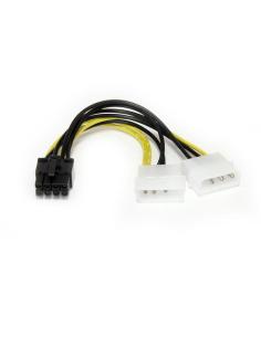 StarTech.com Cable de 15cm Adaptador de Alimentación de LP4 a PCI Express PCIe de 8 Pines para Tarjeta Gráfica