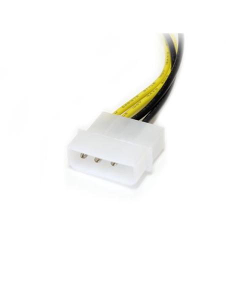 StarTech.com Cable de 15cm Adaptador de Alimentación de LP4 a PCI Express PCIe de 8 Pines para Tarjeta Gráfica