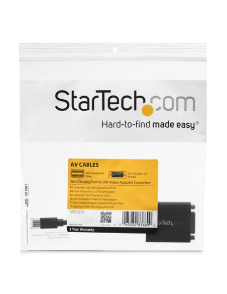 StarTech.com Adaptador Conversor de Vídeo Mini DisplayPort a DVI - Convertidor DP Pasivo - 1920x1200