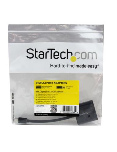 StarTech.com Adaptador de Vídeo Mini DisplayPort a DVI - Cable Conversor Convertidor DP - 1920x1200 - Pasivo