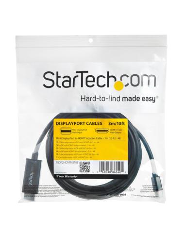 StarTech.com Cable Adaptador Mini DisplayPort a HDMI de 3m - 4K 30Hz