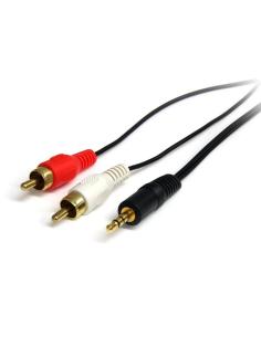 StarTech.com Cable Adaptador de Mini-Jack a RCA 91cm - Jack 3,5mm Macho - 2xRCA Macho - Negro
