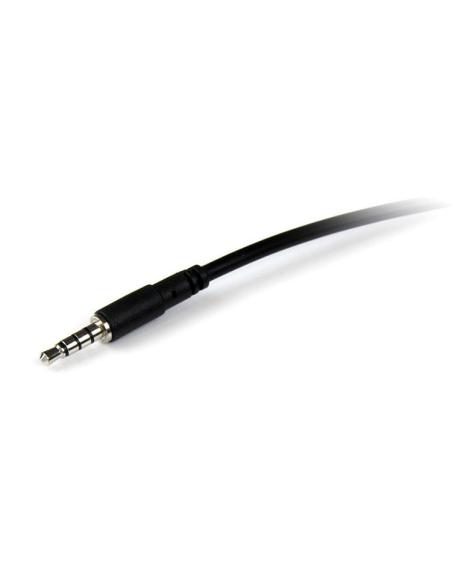 StarTech.com Cable de 1m de Extensión Alargador de Auriculares Headset Mini-Jack 3,5mm 4 pines Macho a Hembra