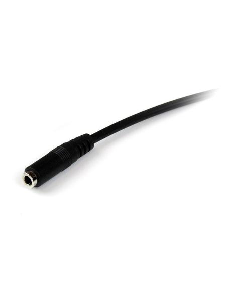StarTech.com Cable de 1m de Extensión Alargador de Auriculares Headset Mini-Jack 3,5mm 4 pines Macho a Hembra