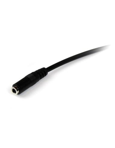 StarTech.com Cable de 2m de Extensión Alargador de Auriculares Headset Mini-Jack 3,5mm 4 pines Macho a Hembra