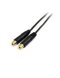 StarTech.com Cable 15cm Audio Splitter Divisor de Auriculares Mini-Jack 3,5mm Estéreo Macho a 2x Hembra 2