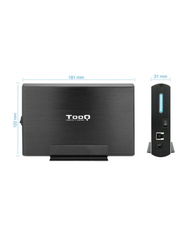 TooQ TQE-3531B caja para disco duro externo Caja de disco duro (HDD) Negro 3.5"