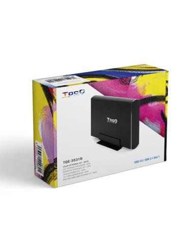 TooQ TQE-3531B caja para disco duro externo Caja de disco duro (HDD) Negro 3.5"