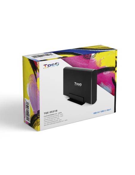 TooQ TQE-3531B caja para disco duro externo Caja de disco duro (HDD) Negro 3.5"
