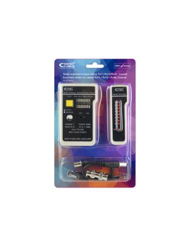 Nanocable TESTEADOR PARA CABLE RJ11/RJ12/RJ45, COAXIAL
