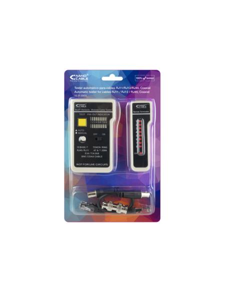Nanocable TESTEADOR PARA CABLE RJ11/RJ12/RJ45, COAXIAL
