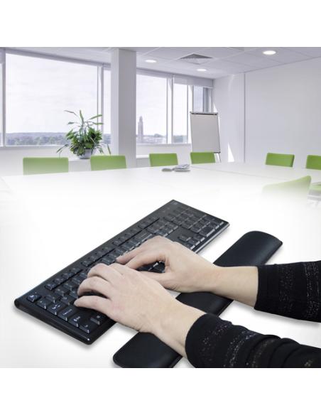 Ewent EW3180 descansa muñecas Poliéster, Caucho Negro