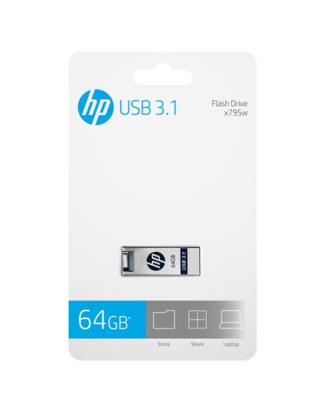 HP x795w unidad flash USB 64 GB USB tipo A 3.2 Gen 1 (3.1 Gen 1) Azul, Plata