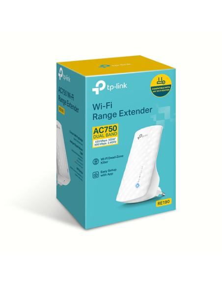 TP-Link RE190 ampliador de red Repetidor de red Blanco