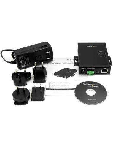 StarTech.com Servidor de Dispositivos Serie a IP de 2 Puertos RS232 - De Metal