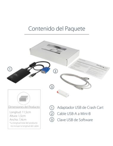 StarTech.com Adaptador Crash Cart USB con Transferencia de Ficheros y Captura de Vídeo