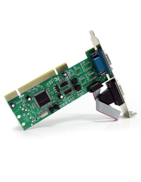 StarTech.com Tarjeta Adaptadora PCI de 2 Puertos Serie RS422/485 DB9 UART 161050 5V o 3.3V