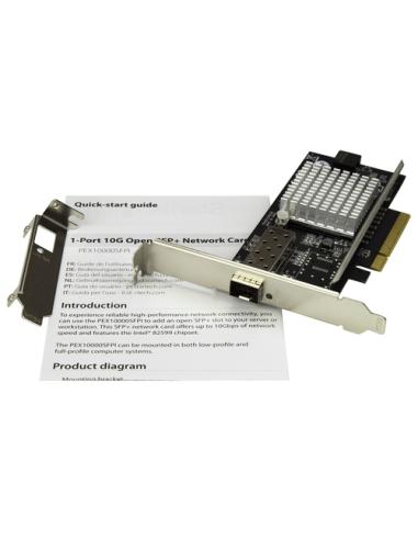 StarTech.com Tarjeta de Red PCI Express 10G con Ranura SFP+ Abierta - Chipset Intel - Multimodo y Monomodo