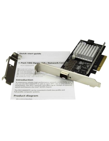 StarTech.com Tarjeta de Red PCI Express 10G con Ranura SFP+ Abierta - Chipset Intel - Multimodo y Monomodo