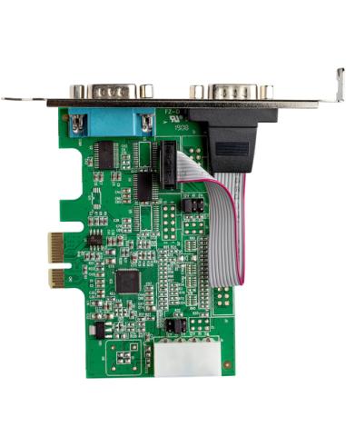 StarTech.com Tarjeta PCI Express Adaptadora de 2 Puertos Serie RS232 - Tarjeta Controladora Serial PCIe RS232 - PCIe a DB9 UART1