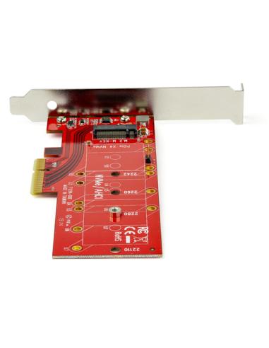 StarTech.com Adaptador de SSD M2 a PCIe - Conversor NVMe / AHCI / NGFF / M-Key a PCIe 3.0 x4 - Perfil Bajo o Completo - Adaptado
