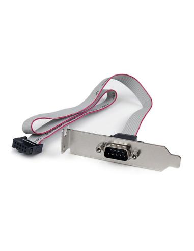 StarTech.com Adaptador de 0.4m Header Cabezal Bracket Serie Serial DB9 RS232 a IDC 10 Pines Placa Base Perfil Bajo