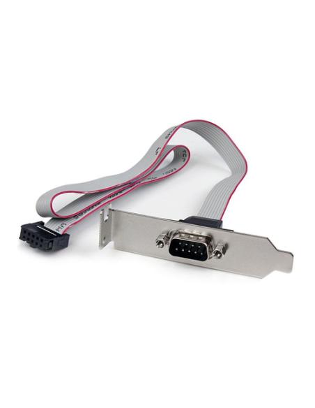 StarTech.com Adaptador de 0.4m Header Cabezal Bracket Serie Serial DB9 RS232 a IDC 10 Pines Placa Base Perfil Bajo