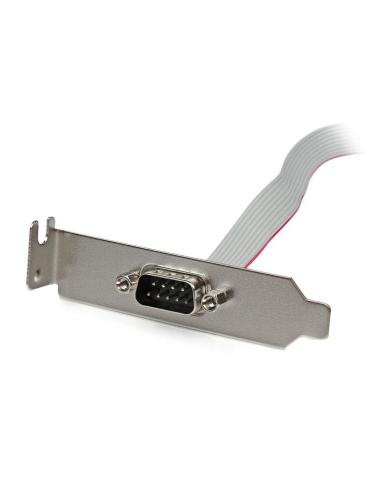 StarTech.com Adaptador de 0.4m Header Cabezal Bracket Serie Serial DB9 RS232 a IDC 10 Pines Placa Base Perfil Bajo