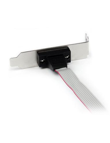 StarTech.com Adaptador de 0.4m Header Cabezal Bracket Serie Serial DB9 RS232 a IDC 10 Pines Placa Base Perfil Bajo
