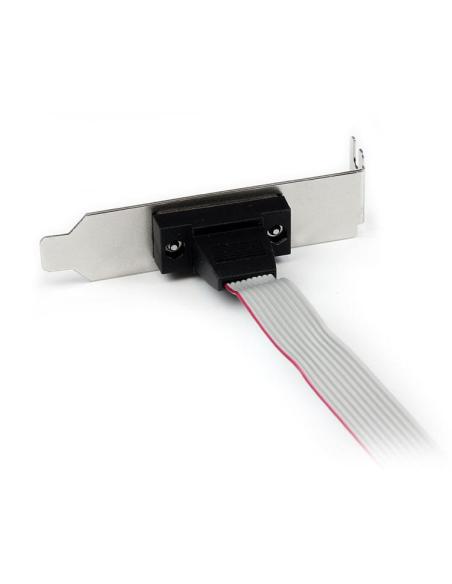 StarTech.com Adaptador de 0.4m Header Cabezal Bracket Serie Serial DB9 RS232 a IDC 10 Pines Placa Base Perfil Bajo