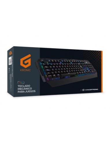 Conceptronic KRONIC teclado Juego USB QWERTY Español Negro