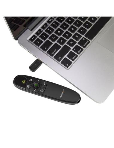 StarTech.com Mando a Distancia para Presentaciones Inalámbrico con Puntero Láser Verde - 27m
