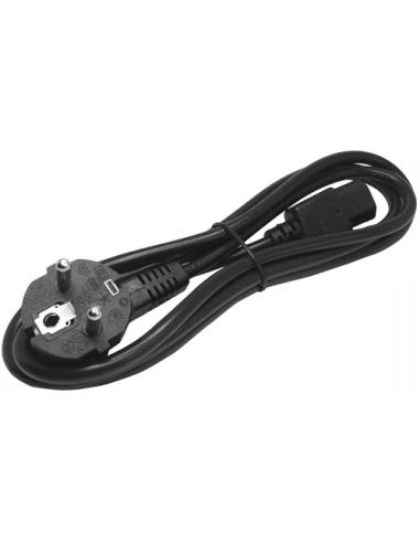 StarTech.com Cable de 2m de Alimentación para Ordenador, 18AWG, EU Schuko a C13, 10A 250V, Negro, Cable de Repuesto, Cable de Co