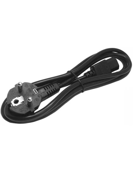 StarTech.com Cable de 2m de Alimentación para Ordenador, 18AWG, EU Schuko a C13, 10A 250V, Negro, Cable de Repuesto, Cable de Co