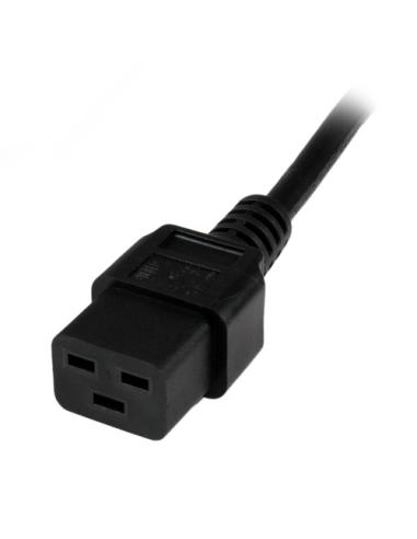 StarTech.com Cable de 2m de Alimentación de Ordenador, 16AWG, EU Schuko a C19, 16A 250V, Cable de Alimentación de Repuesto, Impr