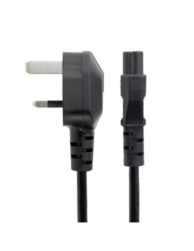 StarTech.com Cable de 1m de Alimentación para Portátiles, Enchufe BS1363 a C5, 2,5A 250V, 18AWG, Cable para Cargador, Cable Hoja