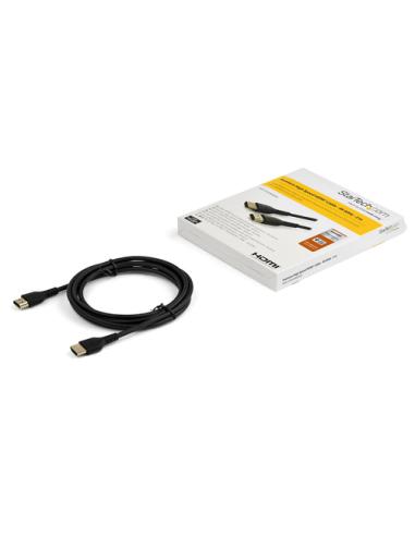 StarTech.com Cable de 2m HDMI 2.0 Certificado Premium de alta velocidad con Ethernet - Durable - UHD 4K 60Hz - con Fibra de Aram