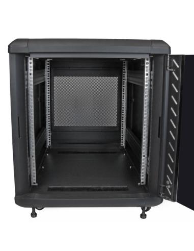 StarTech.com Armario Rack para Servidores 12U 19" 4 Columnas - Rack de Servidores con Cerradura y Seguro - Rack con Ruedas y Car