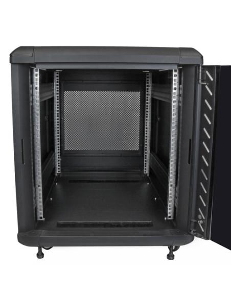 StarTech.com Armario Rack para Servidores 12U 19" 4 Columnas - Rack de Servidores con Cerradura y Seguro - Rack con Ruedas y Car
