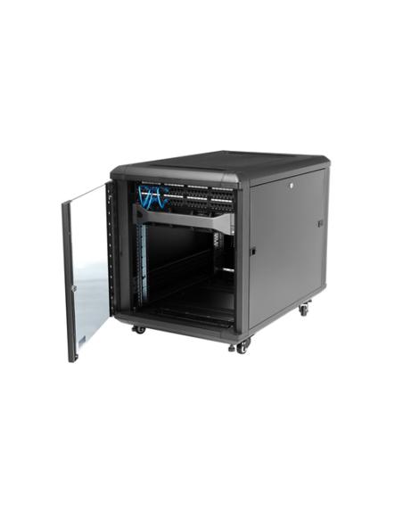 StarTech.com Armario Rack para Servidores 12U 19" 4 Columnas - Rack de Servidores con Cerradura y Seguro - Rack con Ruedas y Car