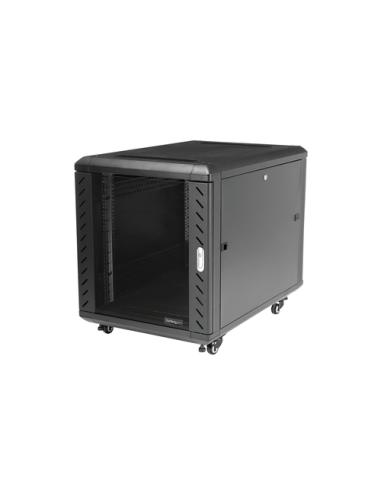 StarTech.com Armario Rack para Servidores 12U 19" 4 Columnas - Rack de Servidores con Cerradura y Seguro - Rack con Ruedas y Car