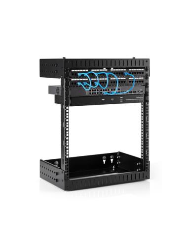 StarTech.com Rack de Servidores Abierto de 12U de Pared - de 19 Pulgadas - de 2 Columnas - de Profundidad Ajustable - para Equip