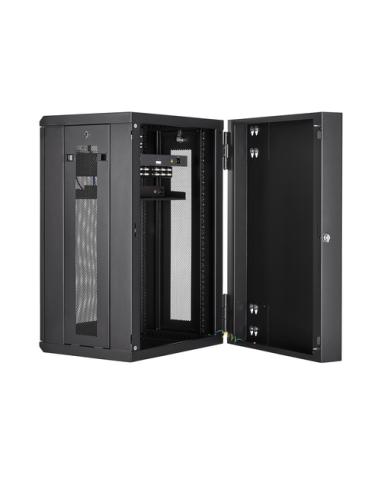 StarTech.com Armario Rack de Pared para Servidores 18U 19" 4 Columnas y Estante 1U - Rack de Servidores de Montaje en Pared con 