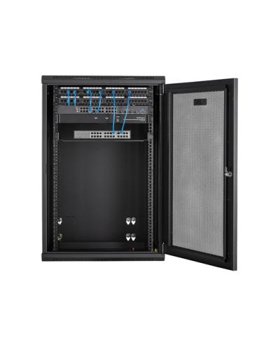 StarTech.com Armario Rack de Pared para Servidores 18U 19" 4 Columnas y Estante 1U - Rack de Servidores de Montaje en Pared con 