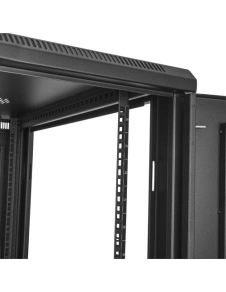 StarTech.com Armario Rack para Servidores 24U 19" 4 Columnas - Rack de Servidores con Cerradura y Seguro - Rack con Ruedas y Car